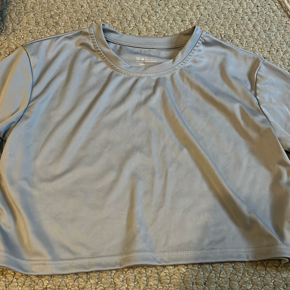 shein cropped grey t shirt